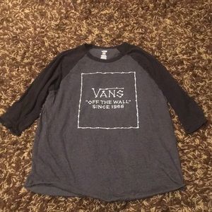Vans gray and black t-shirt
